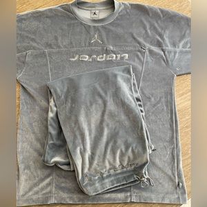 JORDAN MENS VTG SUEDE SWEAT OUTFIT